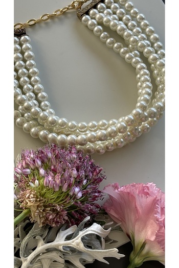 BEEMINE Beşli Sıra İnci Chocker Kolye