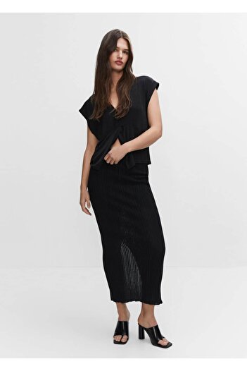 MANGO Woman Knot detailed T-shirt