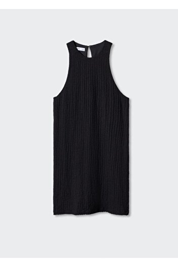 MANGO Woman Dokulu Mini Elbise