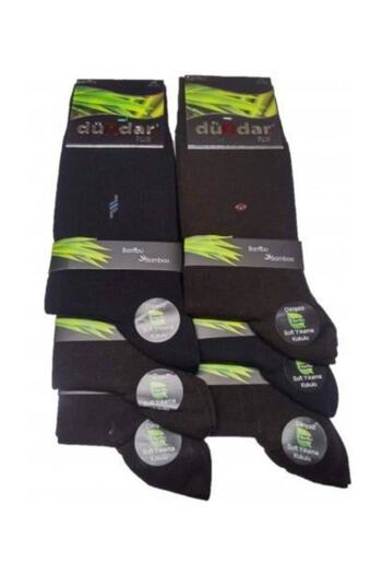 Dündar Seamless Quality 4 Seasons Bamboo Men's Socks 6 Pieces Mixed Color