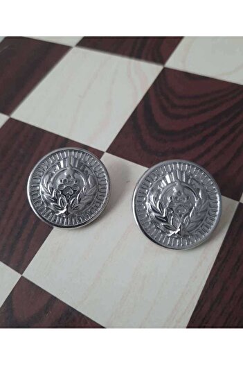 İMREN AKSESUAR Special Design Free Nickel Hanger Coated Metal Button 2.5 cm 1 Pack 6 Pieces