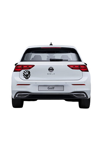 YAMANB Autocolant Volswagen Skull Sticker Autocolant pentru mașină 18*5cm*15cm PARLAMENT BLUE