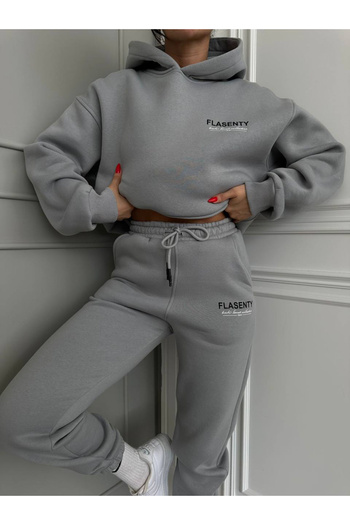 Machetta Flasenty Printed Oversize 3 Thread Hooded Tracksuit Set