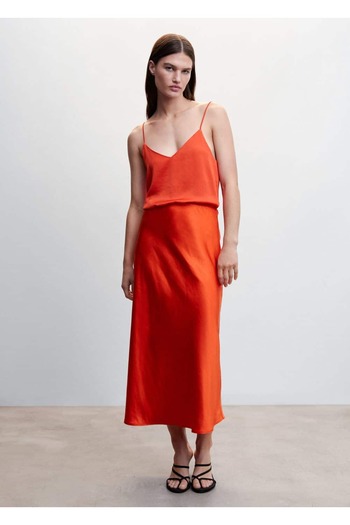 MANGO Woman Satin Strap Blouse
