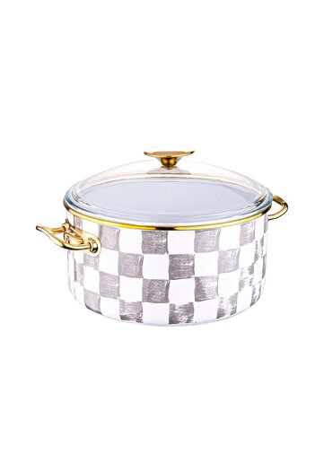 Taşev Damas - Enameled Deep Pot 20 Cm