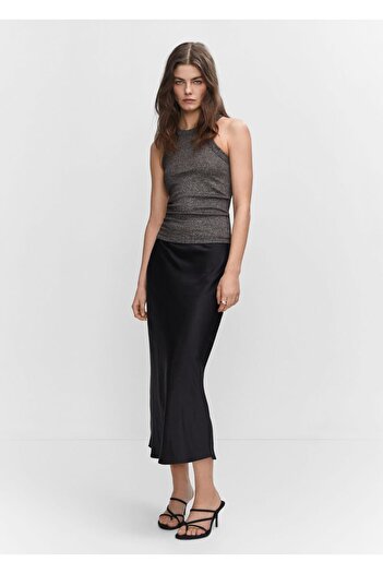 MANGO Woman Elastic metallic upper