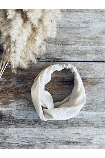 LeBohas Ecru Bandana Comfortable Hair Band Natural Fabric