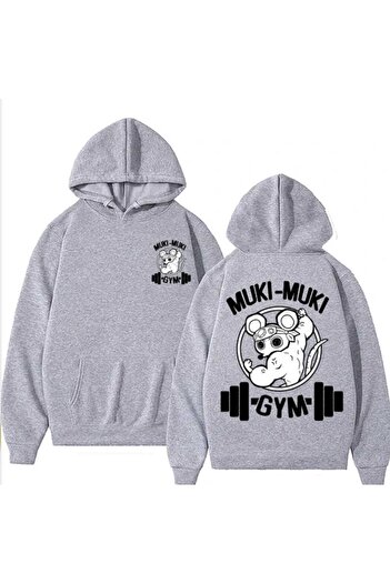 PUNIX PluS Size men'S Gym muki Back Printed Sweatshirt Hoodie - Special DeSign