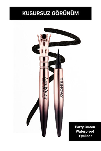 Trinova Party Queen Waterproof Eyeliner- Suya Dayanıklı Siyah Eyeliner