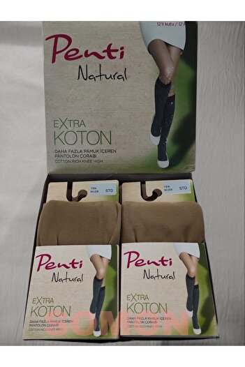 Penti Extra Cotton Trouser Socks (PENTI COTTON Knee Socks) 12 PIECES