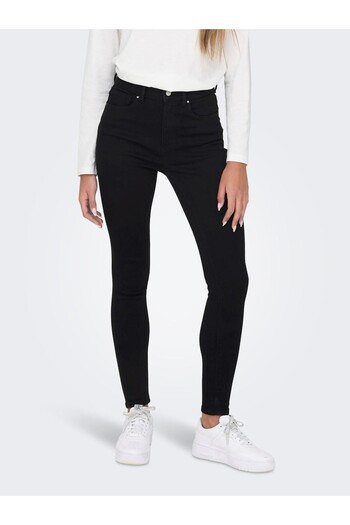 ONLY Slim Cut Black Color Jeans Trousers 15249386