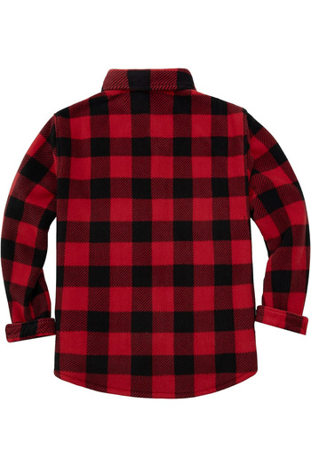GHASSY CO. Men's Lumberjack Buttoned Four Pocket Outdoor Shirt Collar Fleece Jacket