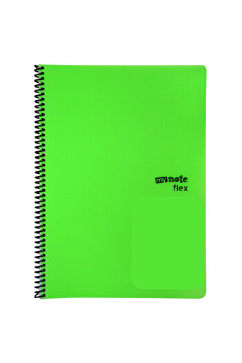 Umur Kırtasiye Mynote Flex Neon Spiral A4 96 Sheets Checkered PP Notebook 1 Piece