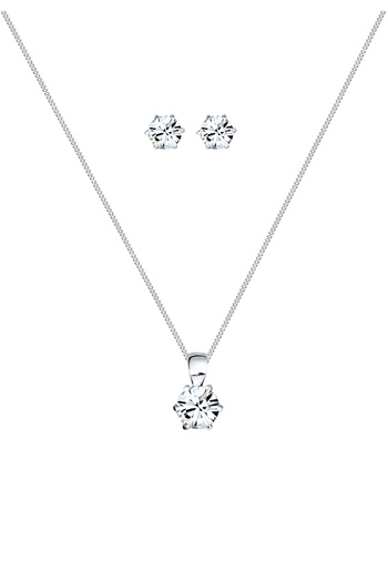 ELLI Schmuckset Basic Kristalle Silber