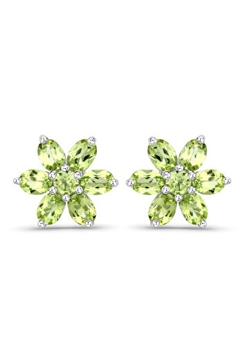 Rafaela Donata Edelsteinohrstecker Ohrstecker Sterling Silber Peridot grün