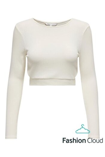 ONLY Μπλούζα με μακριά μανίκια ONLNIKITA L/S TOP JRS CROPPED TOP