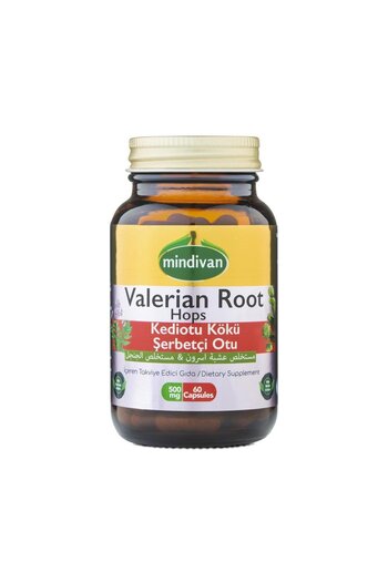 Mindivan Valerian Root Support Restful Sleep 500 mg 60 Capsules