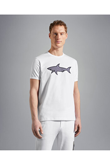 PAUL&SHARK MEN'S KNITTED T-SHIRT C.WCOTTON