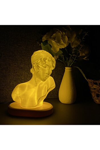 Root Made Aşk Şairi Sapfo Dekoratif Lamba Antik Yunan Sappho Aydınlatmalı Dekoratif Obje Led Masa Lamba