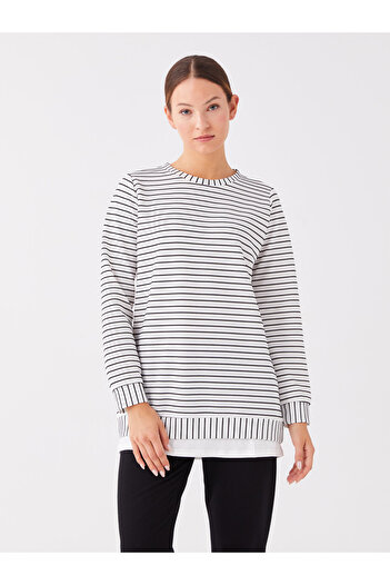 LC Waikiki Crew Neck Striped Long Sleeve Women's Tunic