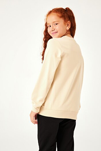 Perendi City Of Baskılı Kız Çocuk Sweatshirt Taş