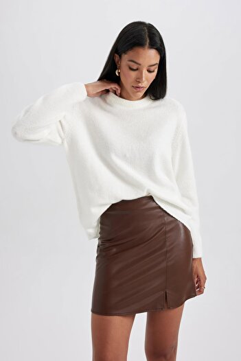 DeFacto Πουλόβερ Regular Fit Crew Neck A9500ax23wn