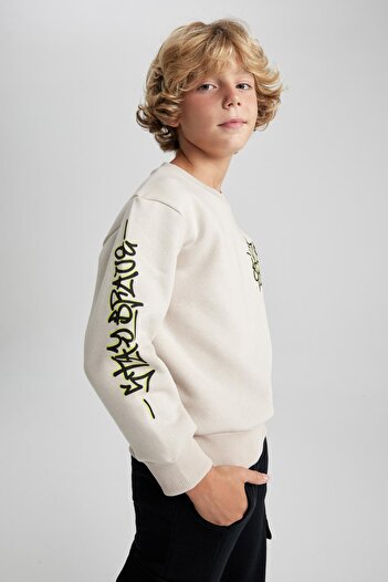 DeFacto Boy's New Regular Fit Crew Neck Sweatshirt B0049A823Wn