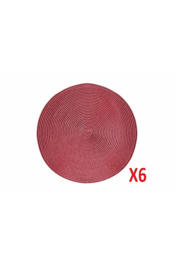 Porland Vista Claret Red Placemat 38cm 6-Piece 04STY007342