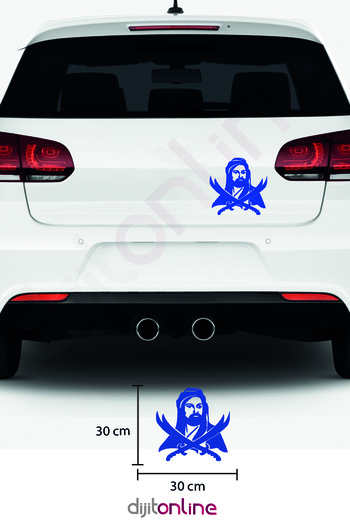 Dijitonline Hz. Sabia Ali și Zulfiqar - Autocolant Auto - Autocolant Auto 30cm