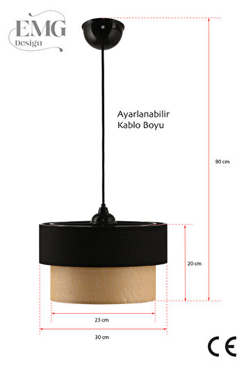 Emg DesiGn Kumaş Başlık 2 Katlı Pasta Avize Yatak Odası Çocuk Odası