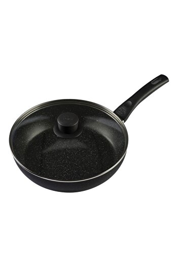 BALLARİNİ BALLARINI VİPİTENO SOTE TENCERESİ CAM KAPAKLI | ALÜMİNYUM | 28 CM | SİYAH