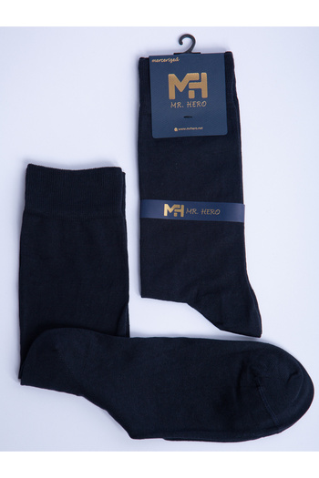 MRHERO Mercerized 6-Piece Navy Blue Men's Long Classic Socks 1078-mh