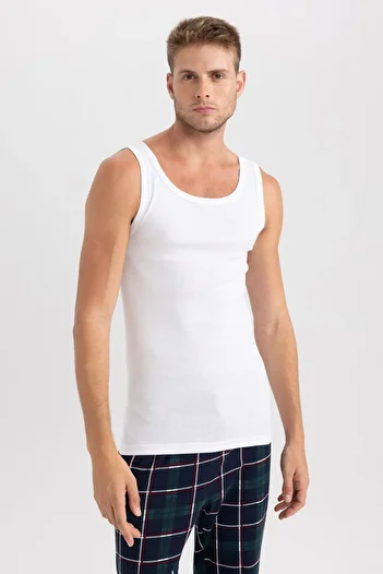 DeFacto Slim Fit Slim Fit Ribbed 2-Piece Undershirt Y9056Az23Au