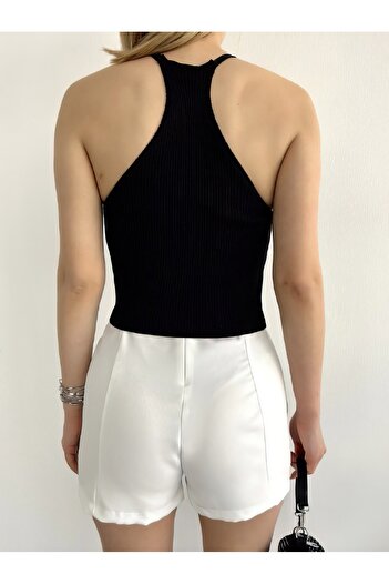 The Champ Clothing Ribbed Knitwear Crop with Stone Accessories
