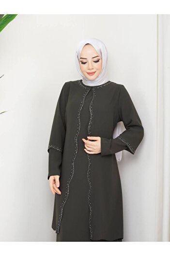 KMKkombin ANNE BÜYÜK BEDEN DÜĞÜN NİKAH TAŞLI ABİYE ELBİSE 173451