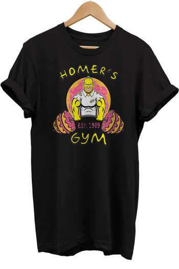 remonz Μπλουζάκι The Simpsons Homer Gym Printed 100% Cotton Oversize T-shirt Plus Size