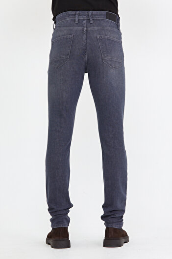 BOSHETTI Erkek Black Edition Gri Slim Fit Jean