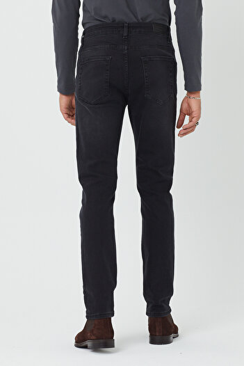 BOSHETTI Essentıals Erkek Koyu Füme Slim Fit Jean
