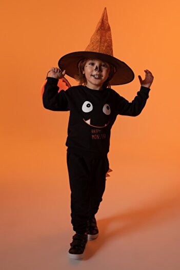 DeFacto Erkek Bebek Hallowen Temalı Içi Yumuşak Tüylü 2'li Takım