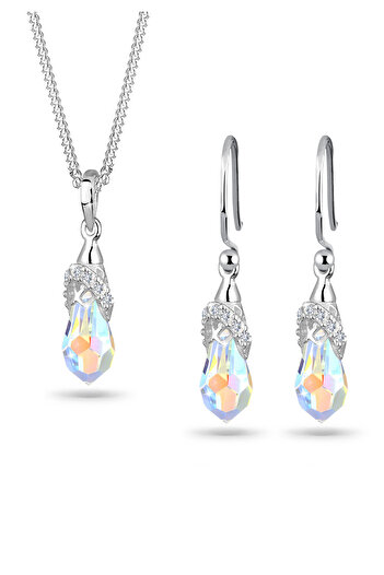 ELLI Schmuckset Kristalle 925 Sterling Silber