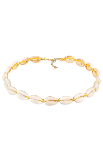 ELLI Necklace Real Cowrie Shells Beach 925 Silver Gold Plated
