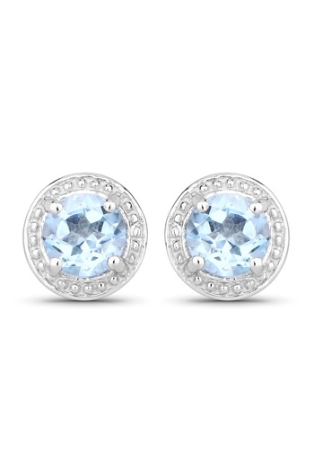 Rafaela Donata Edelsteinohrstecker Ohrstecker Sterling Silber Blautopas