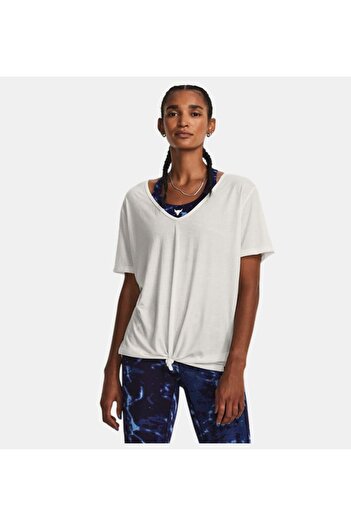 Under Armour Kadın Project Rock Completer Deep V Tişört 1380234-114