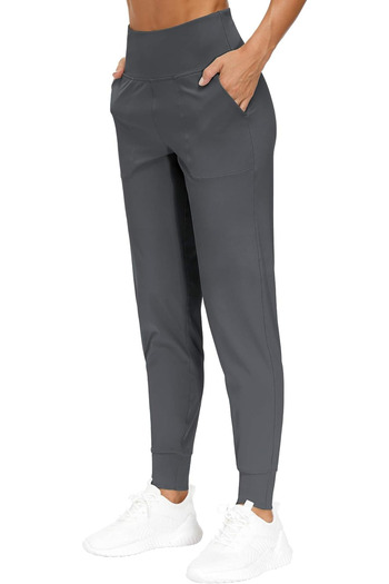 GHASSY CO. Women's High Waist Yoga Running Workout Joggers Lightweight Sweatpants