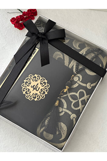 Markapolin 3 Piece Prayer Mat Set Black Color