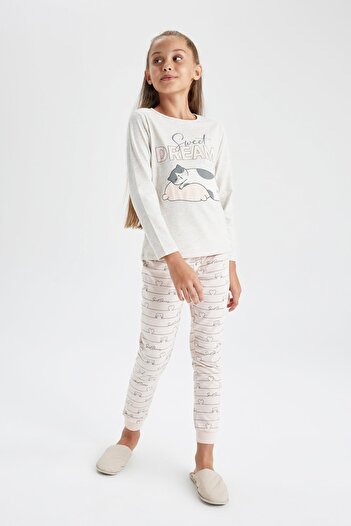 DeFacto Girl's Printed Long Sleeve Pajamas Set B3021A823Au