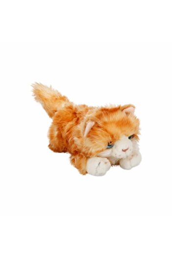 Sunman 25 cm Yellow White Cat Plush Lying