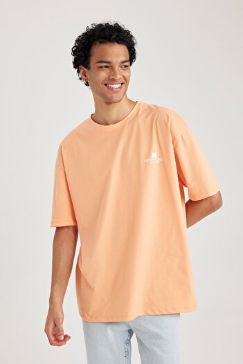 DeFacto Oversize Fit Crew Neck Printed Short Sleeve T-Shirt B3785ax23hs