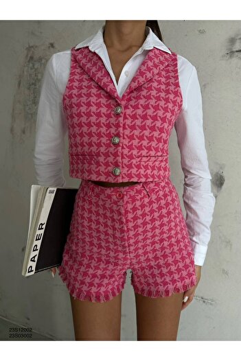 sewing story Yelek Şort Tüvit Kumas Alt Üst Takım