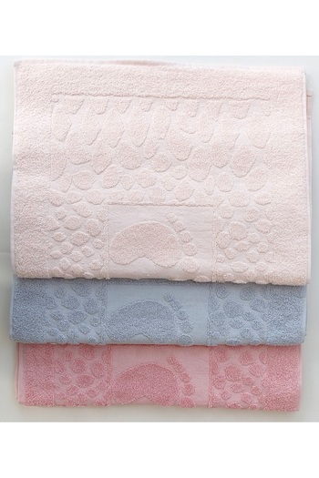 EMİLLİE FOOTPRINT STONE JACQUARD TOWEL MOP SET OF 3 (50X70CM)